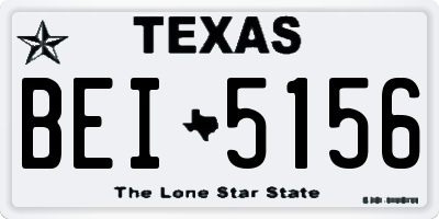 TX license plate BEI5156