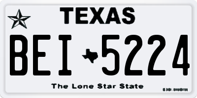 TX license plate BEI5224