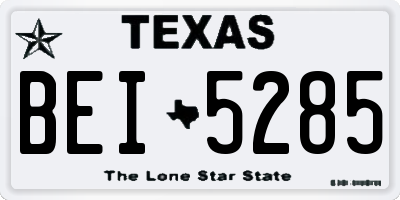 TX license plate BEI5285