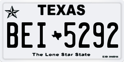 TX license plate BEI5292