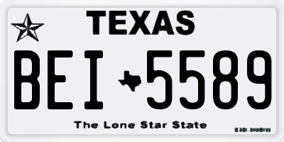 TX license plate BEI5589