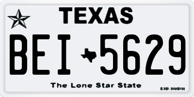 TX license plate BEI5629