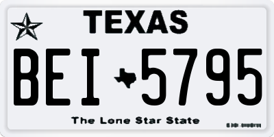 TX license plate BEI5795