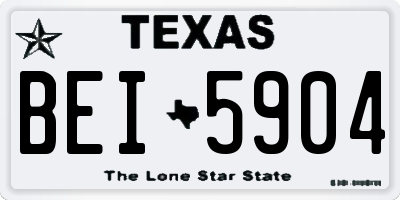 TX license plate BEI5904