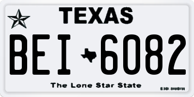 TX license plate BEI6082