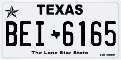 TX license plate BEI6165