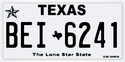 TX license plate BEI6241