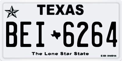 TX license plate BEI6264