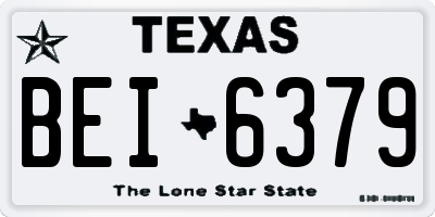 TX license plate BEI6379