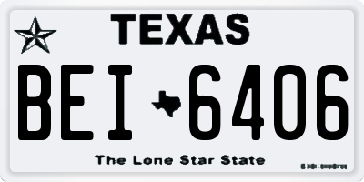 TX license plate BEI6406
