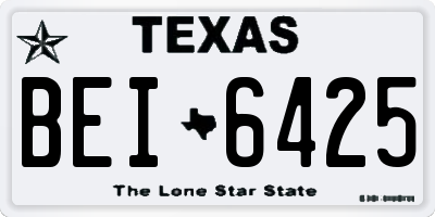 TX license plate BEI6425