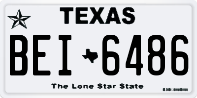 TX license plate BEI6486