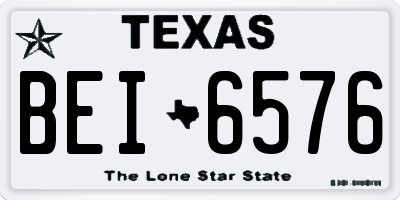 TX license plate BEI6576