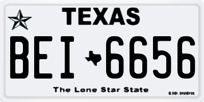 TX license plate BEI6656