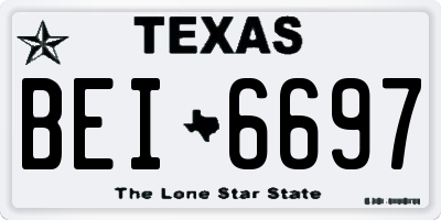 TX license plate BEI6697