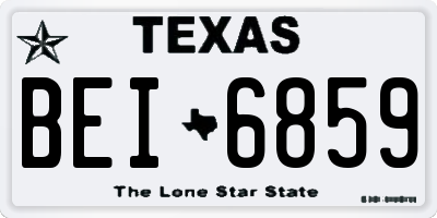 TX license plate BEI6859