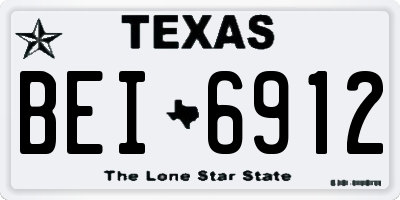 TX license plate BEI6912
