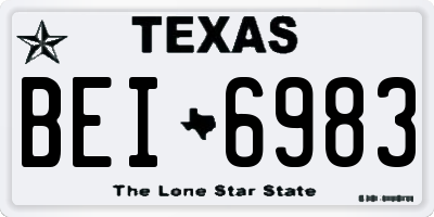 TX license plate BEI6983