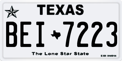 TX license plate BEI7223
