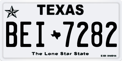 TX license plate BEI7282