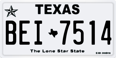 TX license plate BEI7514