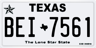 TX license plate BEI7561