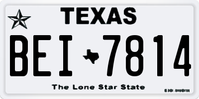 TX license plate BEI7814
