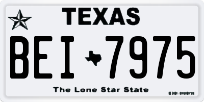 TX license plate BEI7975