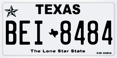 TX license plate BEI8484