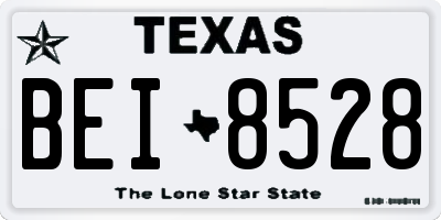 TX license plate BEI8528