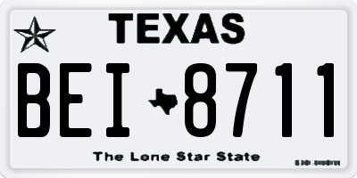TX license plate BEI8711