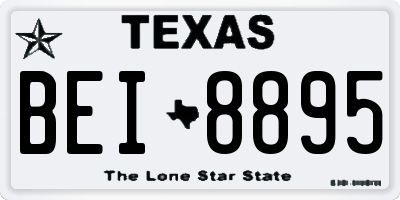 TX license plate BEI8895
