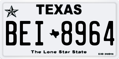TX license plate BEI8964