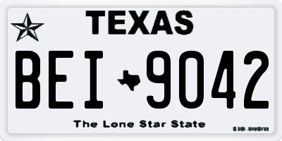 TX license plate BEI9042
