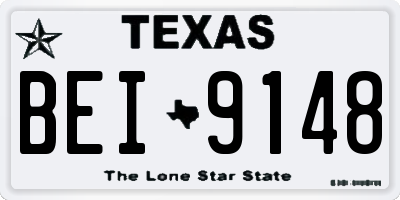 TX license plate BEI9148