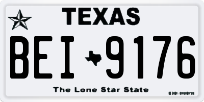 TX license plate BEI9176