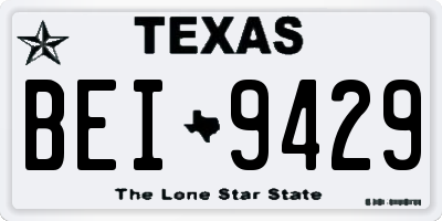 TX license plate BEI9429