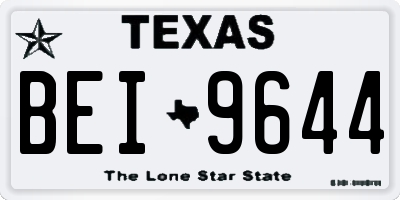 TX license plate BEI9644