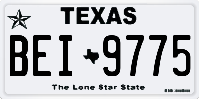 TX license plate BEI9775