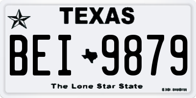 TX license plate BEI9879