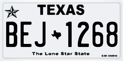 TX license plate BEJ1268