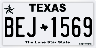 TX license plate BEJ1569