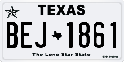 TX license plate BEJ1861
