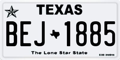 TX license plate BEJ1885