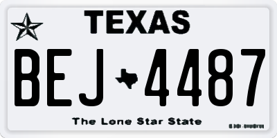 TX license plate BEJ4487