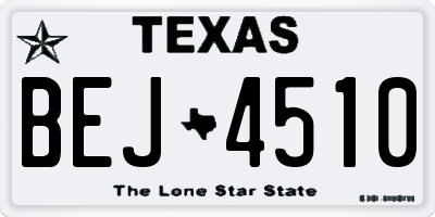 TX license plate BEJ4510