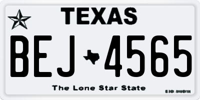TX license plate BEJ4565