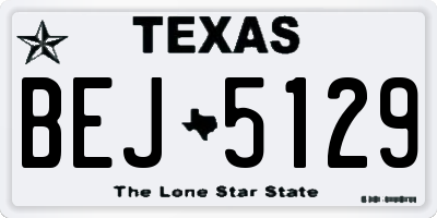 TX license plate BEJ5129