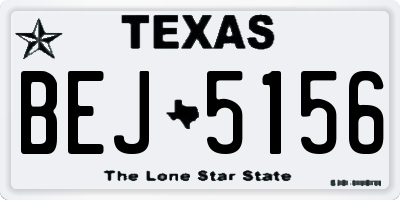 TX license plate BEJ5156