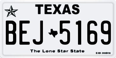 TX license plate BEJ5169